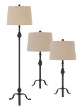 CAL Lighting BO-2985-3 - 3 pcs package. 2 pcs of 150W 3 way adjustable metal table lamps. 1 pc of 150W 3 way adjust