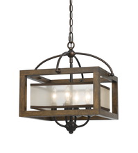CAL Lighting FX-3536/1C - 16&#34; Inch Four Light Semi Flush Pendant in Dark Bronze