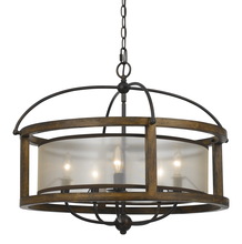 CAL Lighting FX-3536/5 - 20.50&#34; Inch Five Light Round Chandelier in Dark Bronze