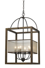 CAL Lighting FX-3536/6L - 33&#34; Inch Six Light Rectangular Chandelier in Dark Bronze