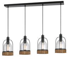 CAL Lighting FX-3584-4 - 18&#34; Inch Tall Island Fixture in Dark Bronze Wood Finish