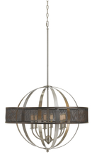 CAL Lighting FX-3622-6 - 22&#34; Inch Tall Steel Chandelier in Brushed Steel Finish