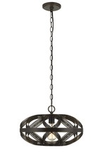 CAL Lighting FX-3659-1 - 10.5&#34; Height Metal Single Light Pendant in Dark Bronze
