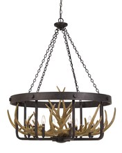CAL Lighting FX-3703-8 - 42.75&#34; Height Resin and Metal Fixture in Iron Finish