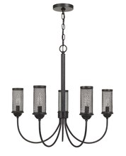 CAL Lighting FX-3715-5 - 24&#34; Height Metal Chandelier in Textured Bronze Finish