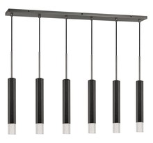 CAL Lighting FX-3723-6P-GM - 24&#34; Height Aluminum Cast Pendant in Gun Metal Finish