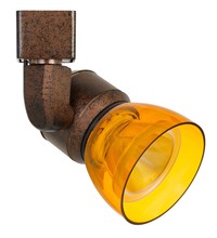 CAL Lighting HT-888RU-AMBCLR - 6.25&#34; Height Metal and Plc Track Head in Rust Finish
