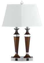 CAL Lighting LA-694DK-2R - 27&#34; Tall Metal Desk Lamp in Espresso/Brushed Steel