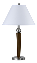 CAL Lighting LA-8005NS-2RBS - 29&#34; Tall Metal Desk Lamp in Brushed Steel/Espresso Finish