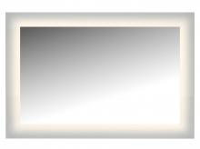 CAL Lighting LM4WG-C3624 - LED Lighted Mirror Wall Glow Style With Frosted Glass To The Edge, 36&#34; X 24&#34; With Easy Cleat
