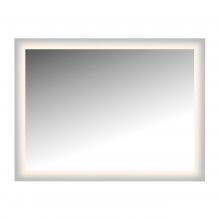CAL Lighting LM4WG-C4836 - LED Lighted Mirror Wall Glow Style With Frosted Glass To The Edge, 48&#34; X 36&#34; With Easy Cleat