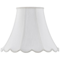 CAL Lighting SH-8105/12-WH - 9.5&#34; Tall White Fabric Shade
