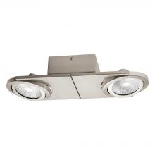 Eglo 200826A - 2 LT LED Fixed Track Light w/ Matte Nickel Finish & Adjustable Lamp Heads
