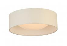 Eglo 204719A - LED Ceiling Light - 12&#34;White Fabric Shade With Acrylic White Diffuser