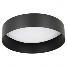 Eglo 205628A - Integrated LED Ceiling Light With a Structured Black Finish and White Acrylic Shade