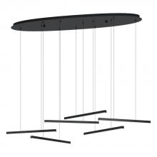 Eglo 39915A - 6 LT LED Pendant w/ Black Finish & Black light Bars