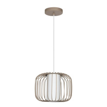 Eglo 900867A - 1 LT Pendant w/ Sandy Finish & White Shade