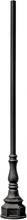 Dabmar PT-10-BS01-B - 10 FT FLUTED CAST ALUMINUM POST WITH  BASE 3&#34; OD
