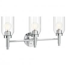 Kichler 55185CH - Madden 24 Inch 3 Light Vanity with Clear Glass in Chrome