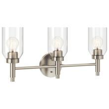 Kichler 55185NI - Madden 24 Inch 3 Light Vanity with Clear Glass in Brushed Nickel