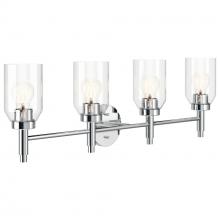 Kichler 55186CH - Madden 34 Inch 4 Light Vanity with Clear Glass in Chrome
