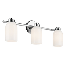 Kichler 55202CH - Shae 24.25&#34; 3-Light Vanity Light with White Opal Glass in Chrome