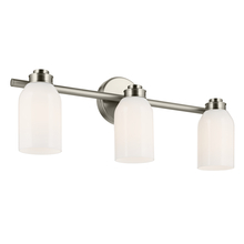Kichler 55202NI - Shae 24.25&#34; 3-Light Vanity Light with White Opal Glass in Brushed Nickel