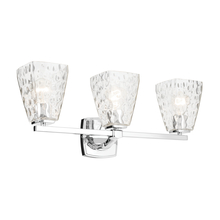 Kichler 55216CHWTR - Marant 23.75&#34; 3-Light Vanity Light with Clear Water Glass in Chrome