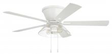 Craftmade IST52W5 - 52&#34; Insight White Finish, White/Washed Oak Blades, Integrated Light kit Included