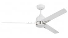 Craftmade FUL52WPLN3 - 52&#34; Fuller in White/Polished Nickel w/ White Blades