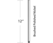 Craftmade DR12BNK - 12&#34; Downrod in Brushed Polished Nickel
