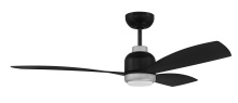 Craftmade DVN52FBPN3 - 52&#34; Donovan, Flat Black/Painted Nickel finish, Flat black Blades, Light kit Included (Optional)