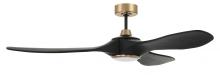 Craftmade EVY60FBSB3 - 60&#34; Envy in Flat Black/Satin Brass w/ Flat Black Blades