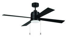 Craftmade MCY52FB4-PC - 52&#34; McCoy 4-Blade w/ Pull Chain in Flat Black w/ Flat Black Blades