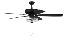 Craftmade P101FB5-52FBGW - 52&#34; Pro Plus 101 in Flat Black w/ Flat Black/Grey Wood Blades