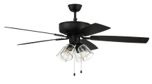 Craftmade P104FB5-52FBGW - 52&#34; Pro Plus 104 in Flat Black w/ Flat Black/Grey Wood Blades