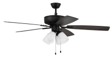 Craftmade P114FB5-52FBGW - 52&#34; Pro Plus 114 in Flat Black w/ Flat Black/Grey Wood Blades