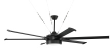 Craftmade PRT78FB6 - 78&#34; Prost in Flat Black w/ Flat Black Blades