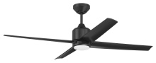 Craftmade QUL52FB4 - 52&#34; Quell Fan, Flat Black Finish, Flat Black Blades. LED Light, WIFI and Control Included