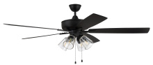 Craftmade S104FB5-60FBGW - 60&#34; Super Pro 104 in Flat Black w/ Flat Black/Greywood Blades