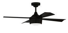 Craftmade THO42FB4 - 42&#34; Theo,Flat Black Finish, Flat Black Blades, Light Kit Inlcuded (Optional)