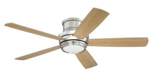 Craftmade TMPH52BNK5 - 52&#34; Tempo Hugger in Brushed Polished Nickel w/ Brushed Nickel/Maple Blades