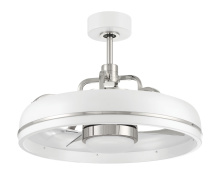 Craftmade TYL24WPLN3 - 20&#34; Taylor in White/Polished Nickel w/ Clear Acrylic Blades