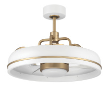 Craftmade TYL24WSB3 - 20&#34; Taylor in White/Satin Brass w/ Clear Acrylic Blades