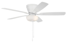 Craftmade WHL52W5C1 - 52&#34; Wheeler 2-Light Bowl in White w/ White/Washed Oak Blades