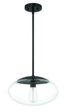 Craftmade 56894-FB - Gaze 14&#34; 1 Light Oval Pendant in Flat Black