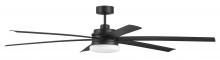 Craftmade CLZ72FB6 - 72&#34; Chilz Smart Ceiling Fan, Flat Black, Integrated LED Light Kit, Remote & WiFi Control