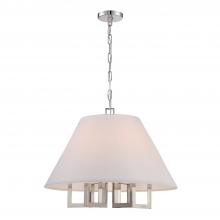 Crystorama 2256-PN - Libby Langdon for Crystorama Westwood 6 Light Polished Nickel Chandelier