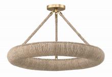 Crystorama OAK-7536-SG_CEILING - Oakley 6 Light Soft Gold Semi Flush Mount