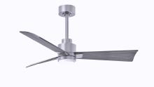 Matthews Fan Company AKLK-BN-BW-42 - Alessandra 3-blade transitional ceiling fan in brushed nickel finish with barnwood blades. Optimized